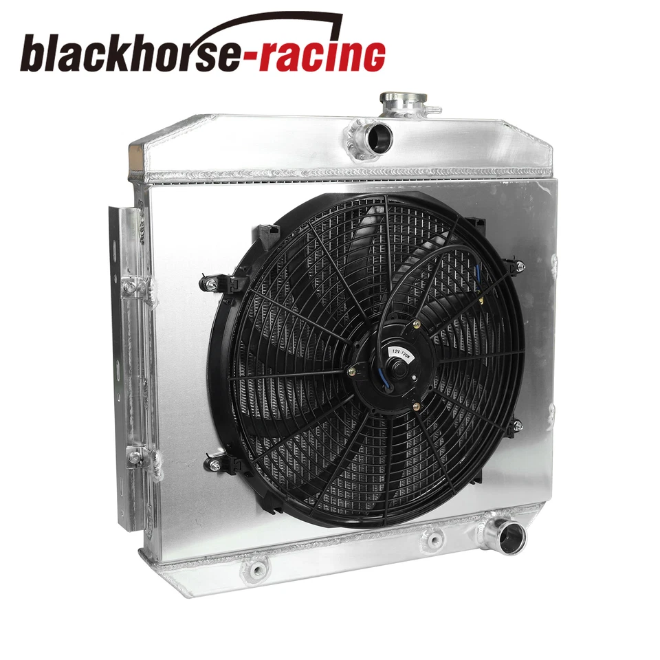 For 1955-1957 Chevy Bel Air/Nomad/One Fifty V8 3 Row Radiator+Shroud Fan Relay Foto 4 de 4