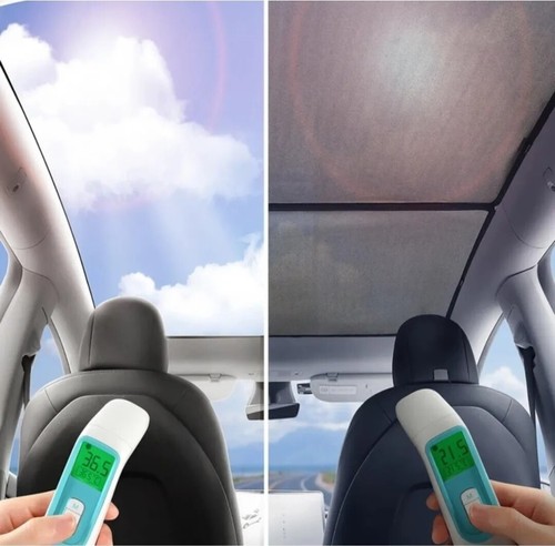 Roof Sunroof Front Rear Window UV Film Sun Blind Shade Sunshade For Tesla Model3 - Picture 10 of 11