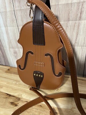 Violin Shape Synthetic Leather Small Backpack Crossbody  display picture 1