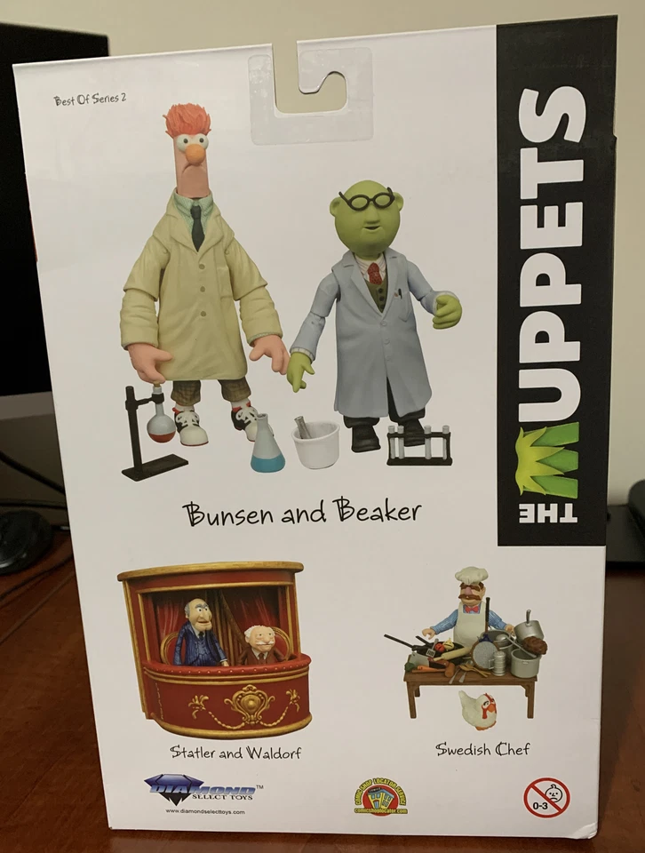 Juego de 9 piezas Diamond Select Toys Best of Series The Muppets Bunsen & Beaker Foto 3 de 4