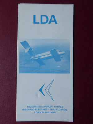 WERBEPROSPEKT LOCKSPEISER AIRCRAFT LDA-1 LAND DEVELOPMENT AIRCRAFT