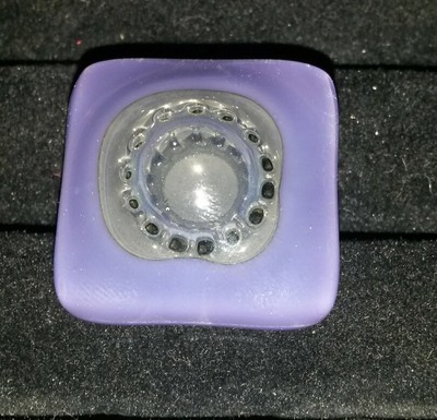 Bague Créateur 23ème Fusion En Verre Industriel Violet - Chic Et Classe, Neuf Sans Boîte