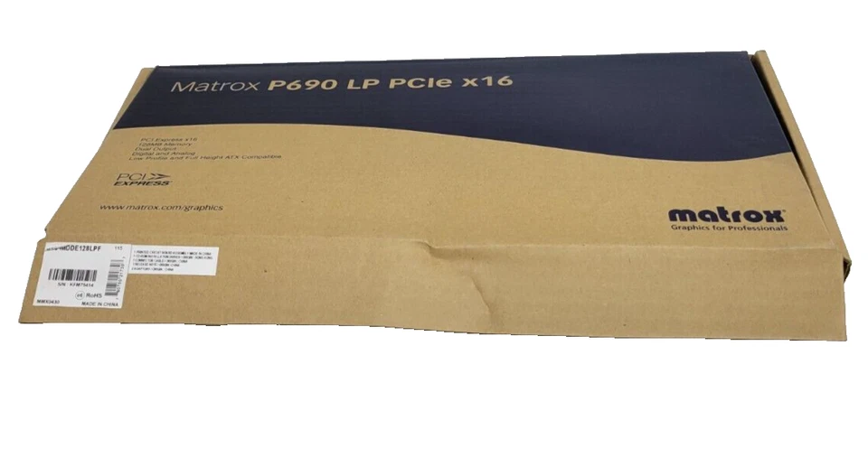 Matrox P69-MDDE128LPF P-Series Millennium P690 128Mb GDDR2 PCIe Video Card- NEW! - Image 2 of 4