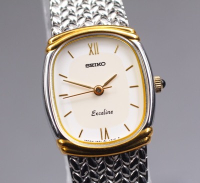N MINT] Seiko Exceline 1221-5890 Oval Quartz Womens Ladies Vintage
