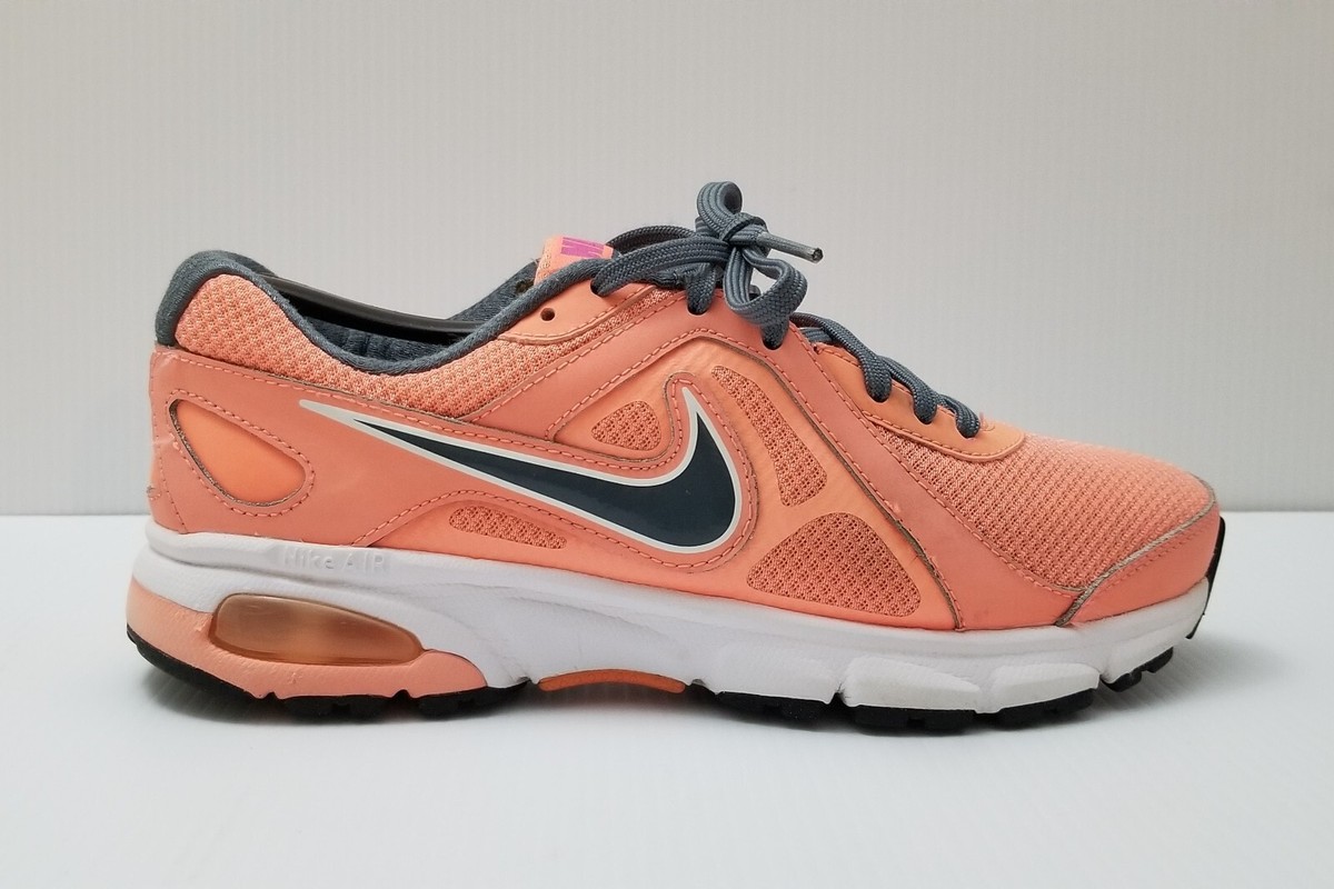 Nike Womens Air Dictate 488168-626 Orange Gray Running Shoes Lace Up Size 