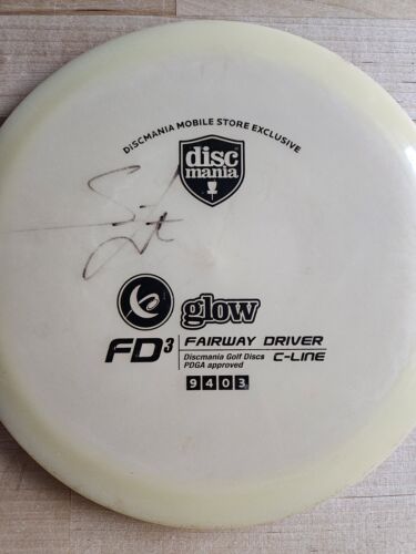 Used SUPER RARE Discmania Glow C-Line FD3 INNOVA MADE Faded Ink SIMON SIG 175gš„ - Picture 2 of 9