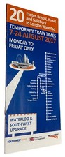 2017 SWT pocket timetable 20 Exeter Waterloo Temporary Trains 7-24 August M-F