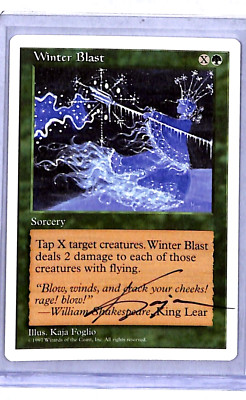 1997 Magic the Gathering Core 5th AP Artist Proof Winter Blast Kaja Foglio Auto