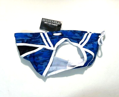 Breedwell Size XL Blue Camo Expose Swim Bikini Brief - Blue - Rear Mesh Panel - Picture 5 of 11