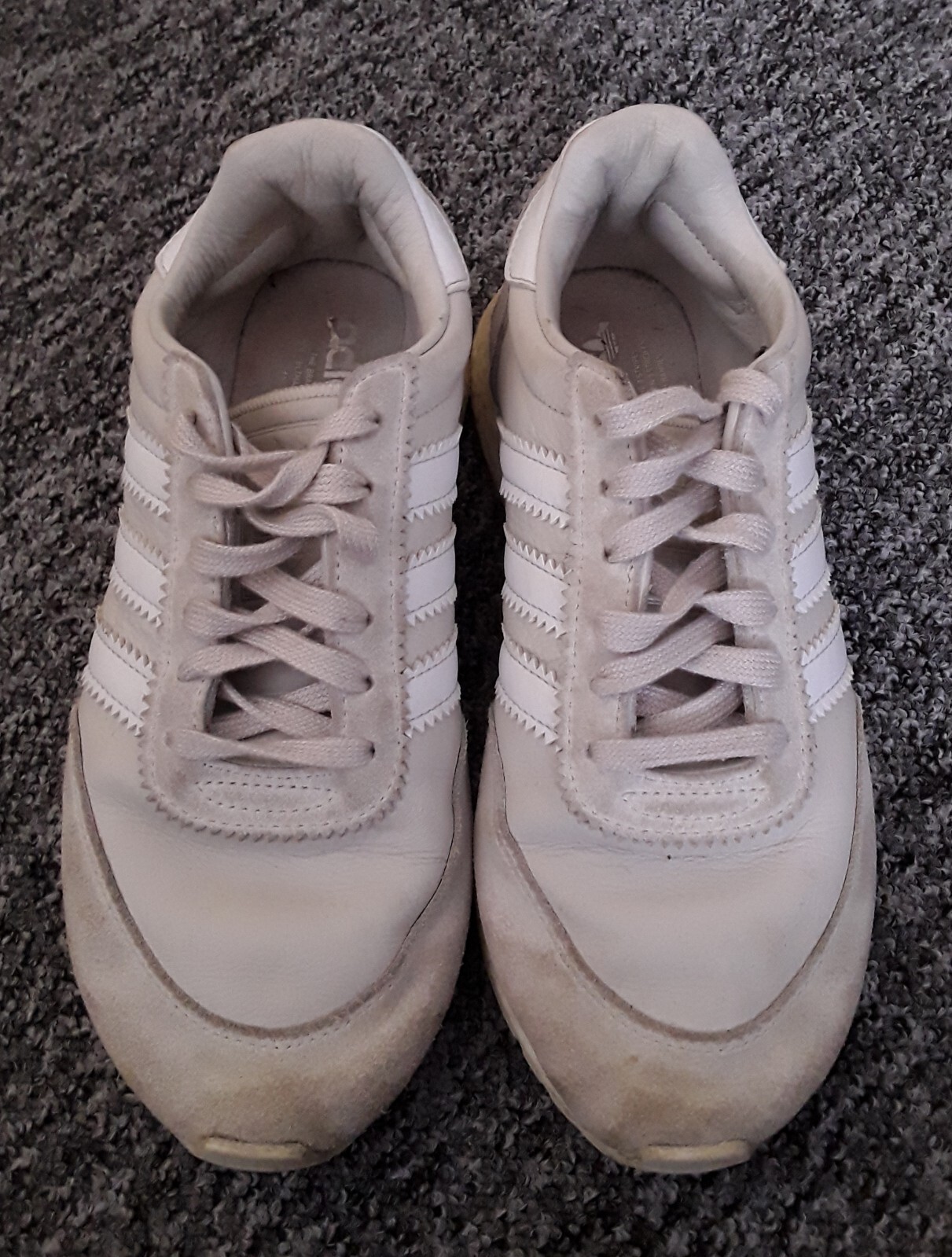 SAOLA SCARPE DA GINNASTICA UOMO ADIDAS TAGLIA UK 6 TAUPE STRISCE PIEGHEVOLI RISO SUOLA KRISPIES