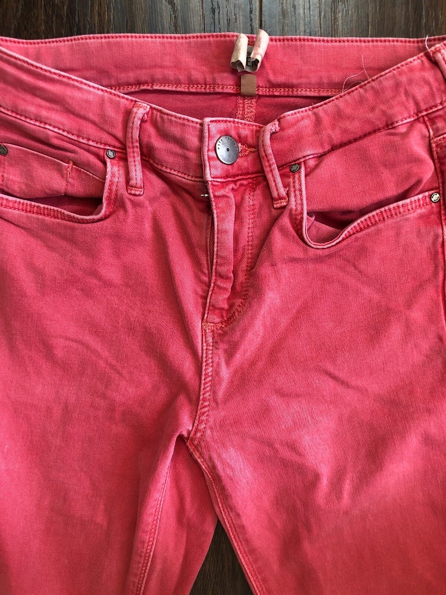 Jean Rose Pâle Topshop - Taille W26 L30 - Style Moto