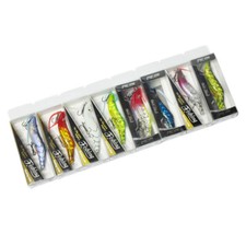 8Pcs Shrimp Shad Fishing Hard Lures Baits Crankbaits Tackle 8cm With Retail Box
