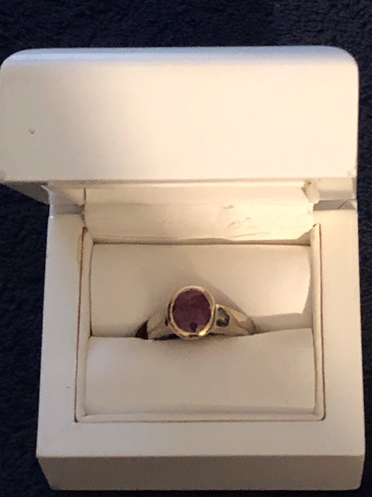 14k Two Tone , Ruby Solitaire Ring, 1.70ct Ruby - image 5