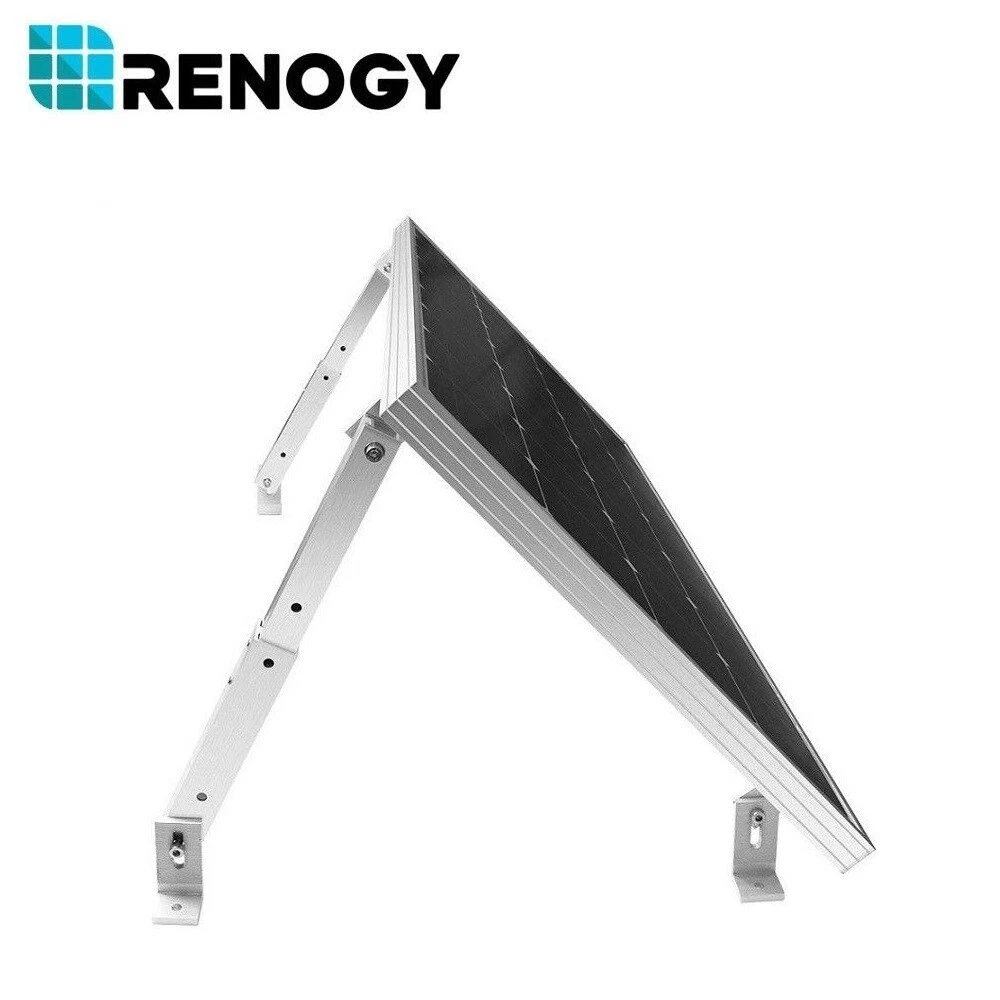 Renogy Solar Panel Mounting Flat Roof Tilt Mount Aluminum Adjustable Bracket