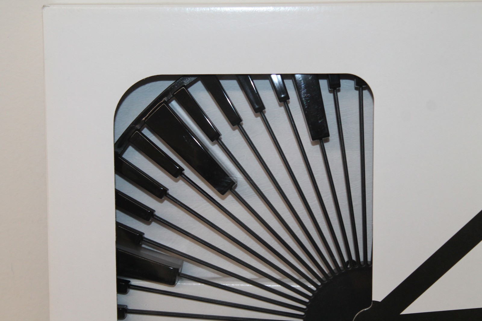 Koziol Piano Musical Instrument Design Wall Clock Home Decor Colors Black White