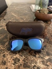 MAUI JIM MONGOOSE MJ 540-2M Black Square Sunglasses Blue Polarized Lens 54mm