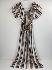 Urban Outfitters Women’s Short Sleeve Striped Ruffled Dress Size M 