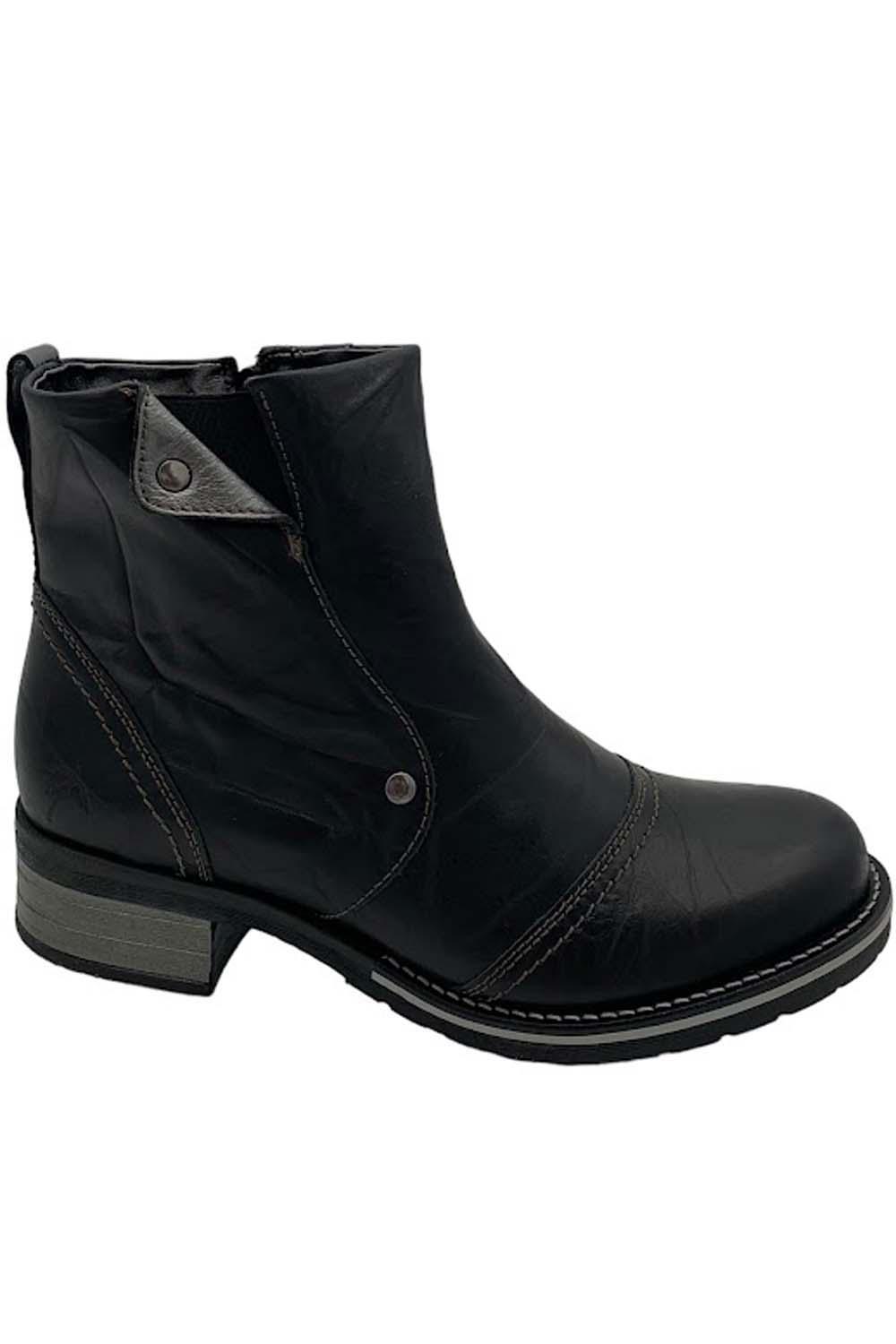 Кожаные ботильоны Dromedaris Kassia черного цвета