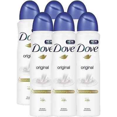 Dove Women Original Antiperspirant Spray Deodorant 150ML / 5.07 FL OZ pack of 6