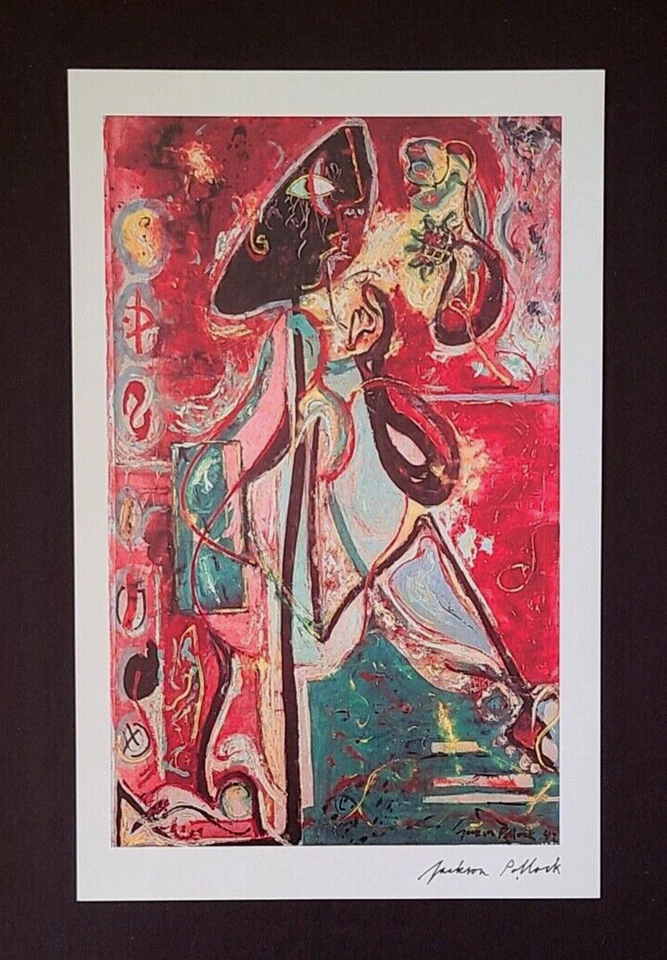 JACKSON POLLOCK + SIGNED VINTAGE PRINT WITH NEW FRAME + BUY IT NOW! - Image 2 of 3