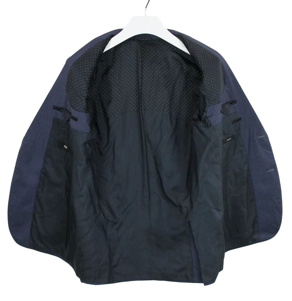 Blazer HUGO BOSS Hutson1/Gander Super 100 Para Hombre US 42 Lana Pura Rayas Formal Foto 4 de 4