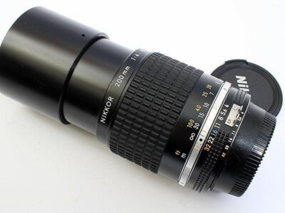 ニコン nikon nikkor AI-S 200mm 1:4 美品 ニコン Nikon MF Ai-S NIKKOR