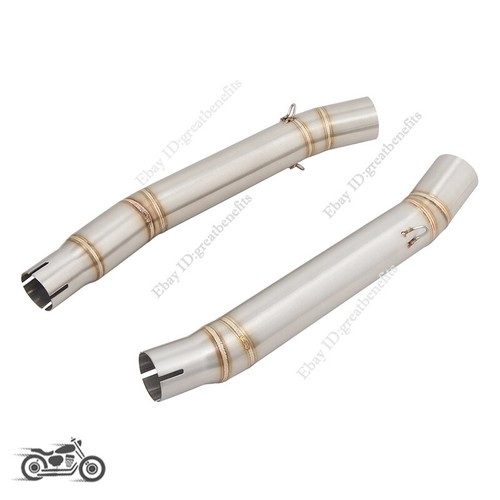 Slip On For Suzuki Hayabusa GSXR1300 2008-2020 Exhaust Mufflers Mid Link Pipe - Picture 11 of 13