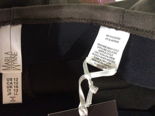 New MarlaWynne Lagenlook Khaki Green Faux Suede Stretch Trousers - Size 16 BNWT - Picture 9 of 10