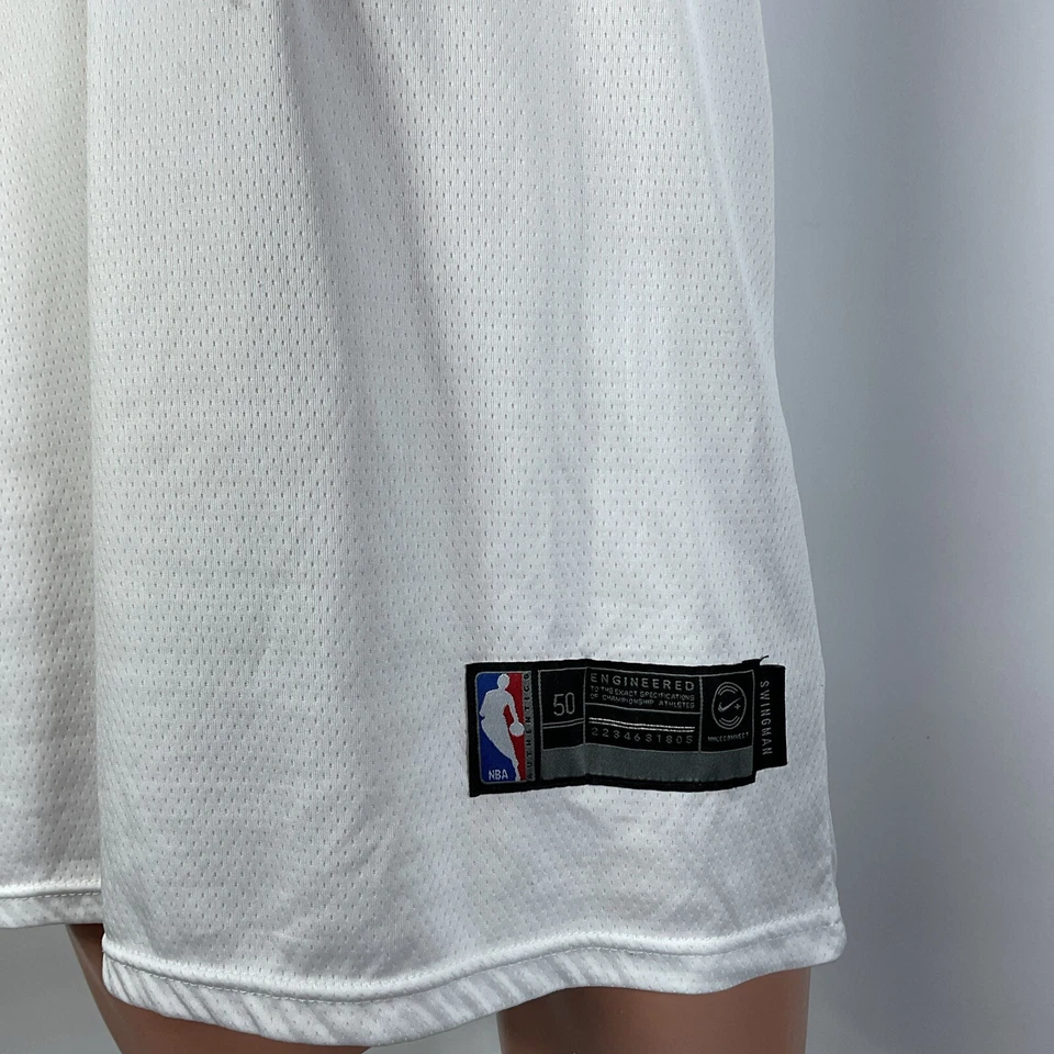 Camiseta Miami Heat 50 Hassan Whiteide blanca rosa azul cosida Nike Swingman Foto 4 de 4