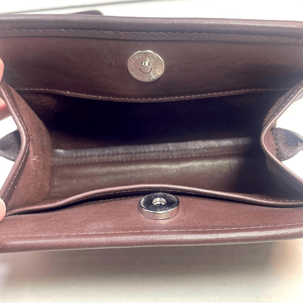 AWESOME Rare Vintage Mahogany Coach Disco Crossbody Near Mint SIGNATURE REQUIRED image 8