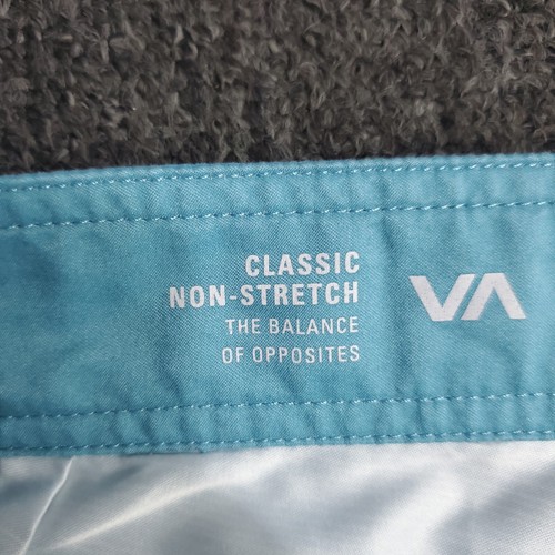 RVCA Shorts Mens Sz 28X11 Blue Swim Board Trunks Classic Non Stretch Striped 19" - Picture 12 of 16