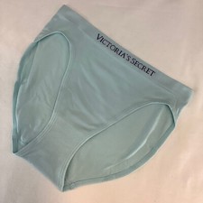 Victoria's Secret Pale Blue Smooth Logo Brief Panties - Size XS - Brand New