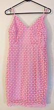 New Lulus sz S Kindhearted Pink Lace Sleeveless Mini Dress 3522