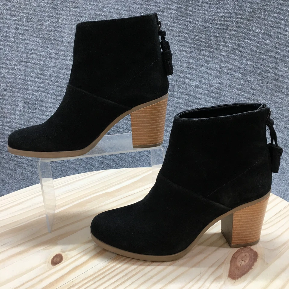 Botas Hush Puppies para mujer 7,5 Ingrid botín negro punta redonda tacones en bloque Foto 2 de 4