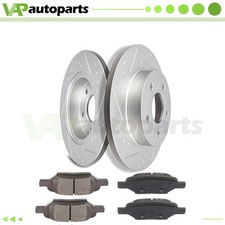 Rear Drilled Slotted Brake Rotors Pads For Chevy Malibu Pontiac G6 2.4l Rear Drilled Slotted Brake Rotors Pads For Chevy Malibu Pontiac G6 2.4l