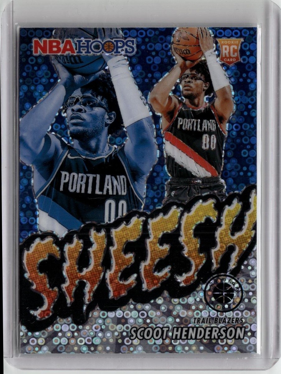2023-24 Hoops Premium Stock #23 Scoot Henderson Sheesh Disco Prizm