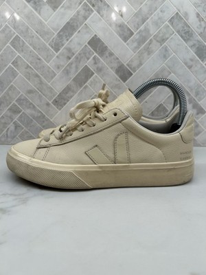 VEJA Campo x Mansur Gavriel Sneakers Womens Size 6 Cream Leather Classic Lace Up