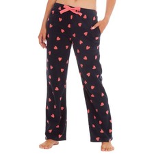 Nikaro Damen Microfleece Lounge Hose super weich lockere Passform Plüsch Fleece