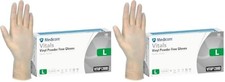 Medicom Vitals Vinyl Disposable Gloves Powder Free Clear Large 100 Pack — image 8