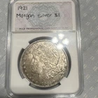 1921 Morgan Silver Dollar $1 Circulated Coin 0.9 Fineness US Mint KM#110