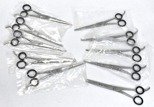 10 Pack INOX Steel 7.5" High Quality Barber Hair Beard Trim Scissors Silver
