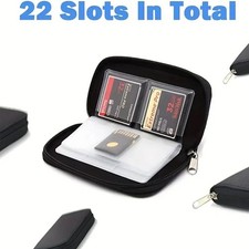 Memory Card Storage Bag Carrying Case Holder Wallet 22 Slots for CF/SD/Micro SD/