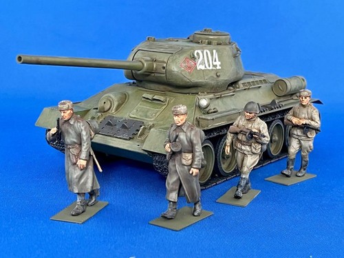 Tamiya 1/35 T34/85 With 4 Figures Built & Painted - Picture 19 of 19