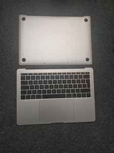 MacBook Pro A1708 EMC 3164 Tastatur Handauflage Top Case Silber & Back Case ungetestet