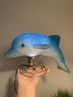 Vintage Dolphin Night Light Lamp Blue/White Corded Metal Spiral Base Y2K 90s kid — photo 5