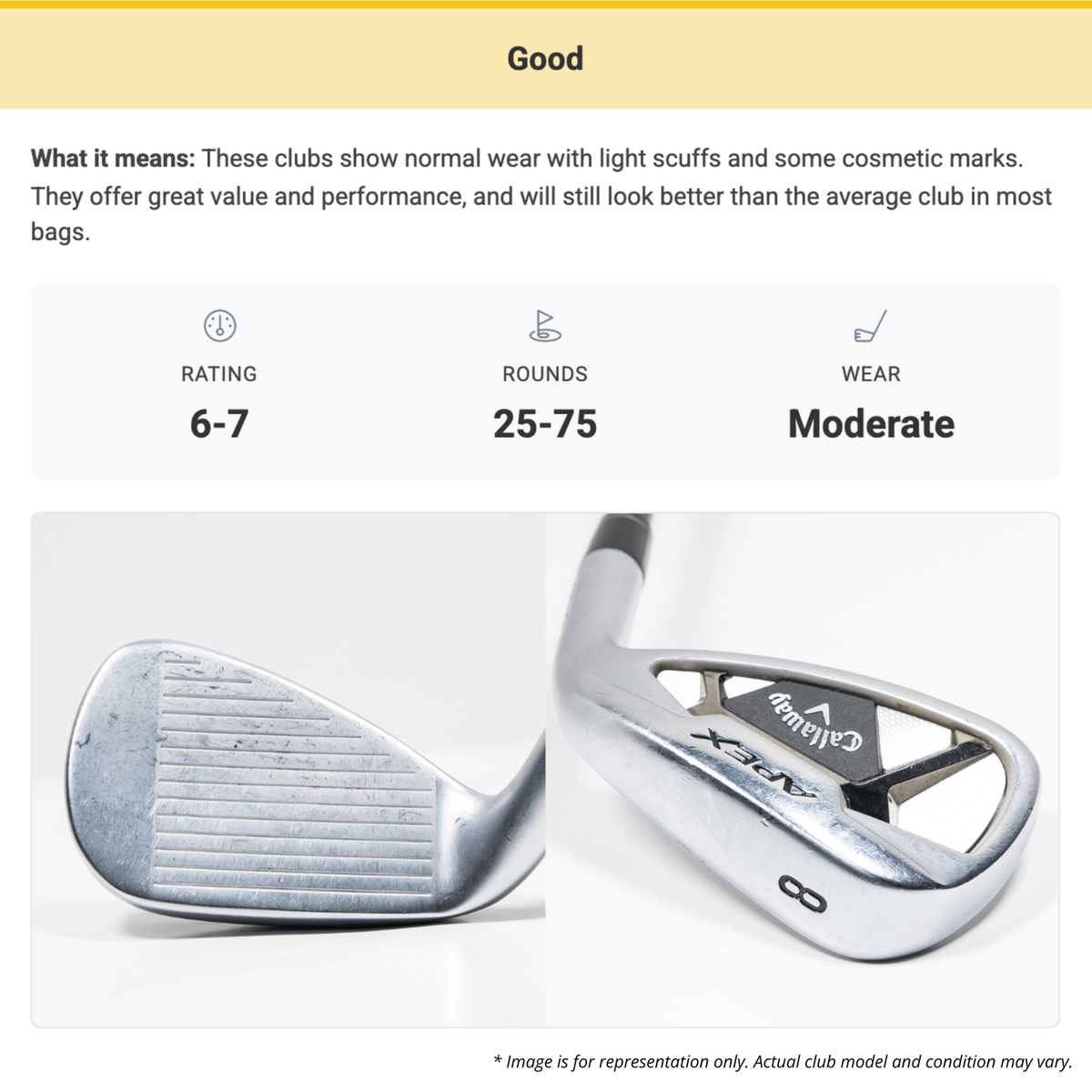 Set De Fers Callaway LEGACY Dame – 7-9, PW, AW, SW, Graphite Flex A, 6 Clubs (occasion)