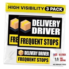 Delivery Driver Car Magnet - Eye-Catching, Reflective, Weather-Resistant Black