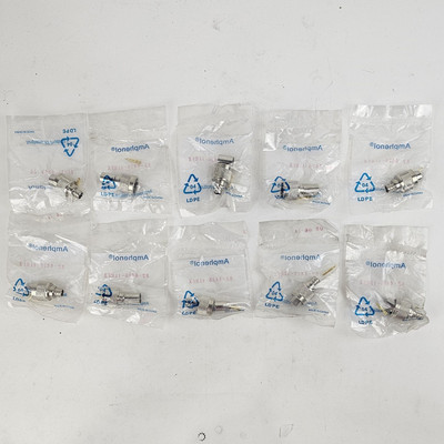 NEW, Lot of 10, Amphenol RF 82-4426-11RFX Conn N Straight Coaxial Plug 50ohm 082