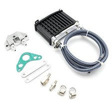 Engine Oil Cooler Kit, Aluminum Alloy Motorcycle Engine Oil Cooler black