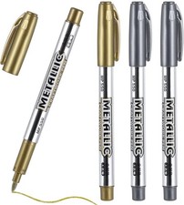Metallic Pens Silver And Gold Writing Pen For Cards Gold Marker Pen Silver Ink